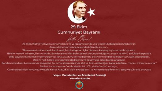 29 EKİM CUMHURİYET BAYRAMIMIZ KUTLU OLSUN